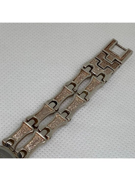 Ecclissi 925 Sterling Silver Bamboo Link women Watch quartz 25mm 7.5” running main image 6